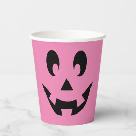 Crazy Pink Jack O'Lantern Pappbecher