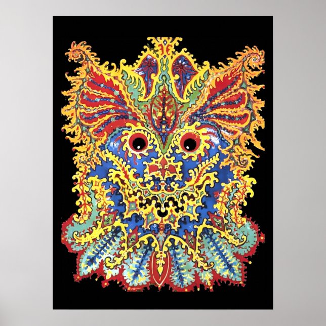 Crazy Psychedelic Cats Eyes Louis Wain Poster (Vorne)