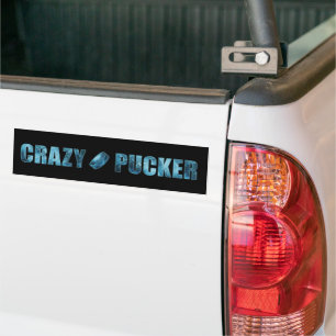 Crazy Pucker (Hockey) Bumper Sticker Autoaufkleber