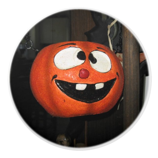 Crazy Pumpkin Keramikknauf (Vorderseite)