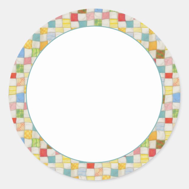 CRAZY QUILT 1,5" Rundmatte-Aufkleber Runder Aufkleber (Vorderseite)