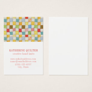 CRAZY QUILT 3,5 x 2,5 Visitenkarte IV
