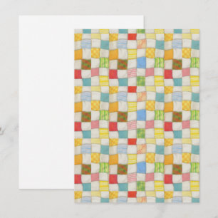 CRAZY QUILT 4.5x6.25 Flachkarte / Vertikal Karte