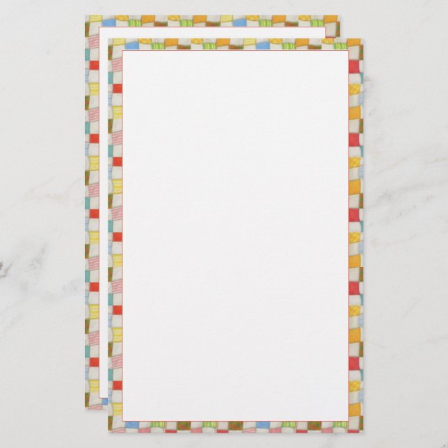 CRAZY QUILT 5.5x8.5 Papeterie (Devant / Derrière)