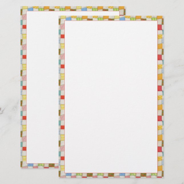 CRAZY QUILT 5,5x8,5 Stationierung Briefpapier (Vorne/Hinten)