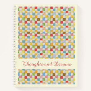 CRAZY QUILT 8,5x11 Carnet + Texte Jaune