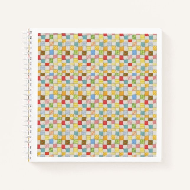 CRAZY QUILT 8,5x8,5 Carnet spiral (Devant)