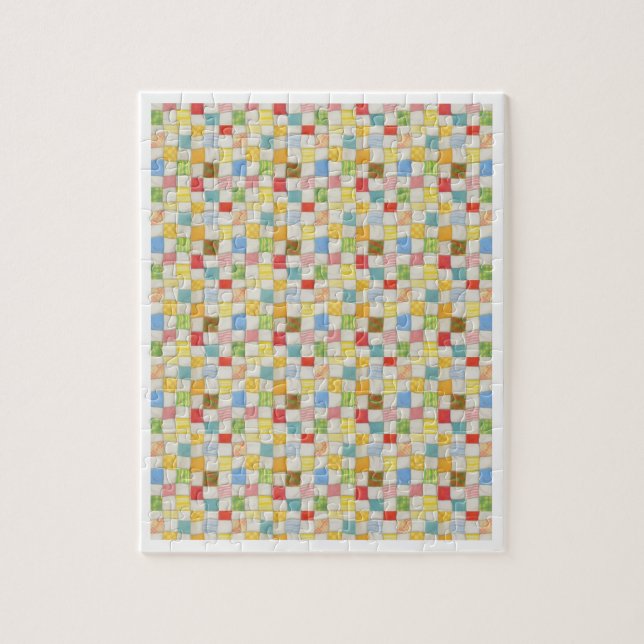 CRAZY QUILT 8 x 10 Puzzle - weiß (Vertikal)