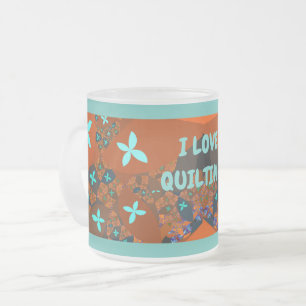 Crazy Quilt Abstrakt Fraktal Design Mattglastasse