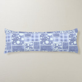 Crazy Quilt Blue Gingham Floral Personalized Seitenschläferkissen