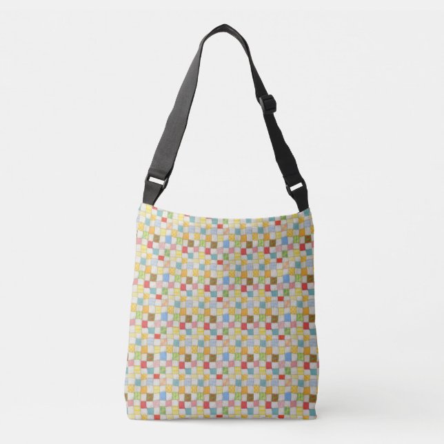 CRAZY QUILT Cross-Body Bag Tragetaschen Mit Langen Trägern (Vorderseite)
