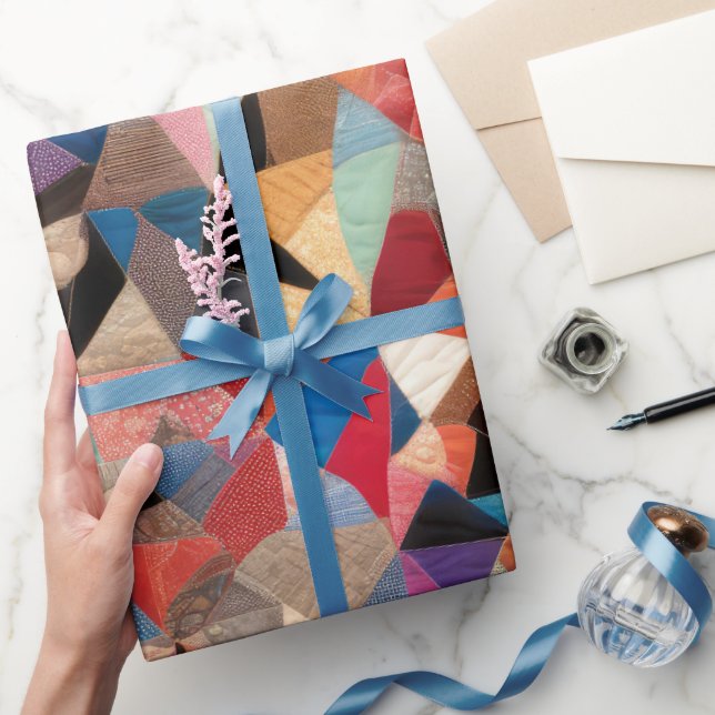 Crazy Quilt Design Geschenkpapier (Schenken)