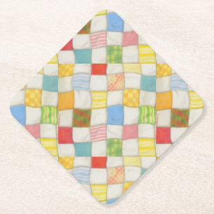CRAZY QUILT Diamant Untersetzer aus Papier