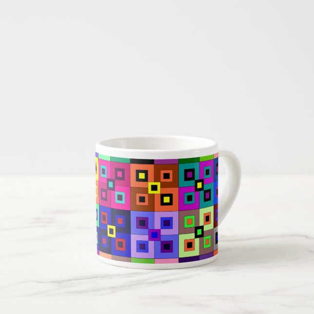 Crazy Quilt Espresso Tasse (Vorderseite Rechts)
