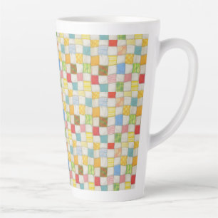 CRAZY QUILT hoch Latte Tasse