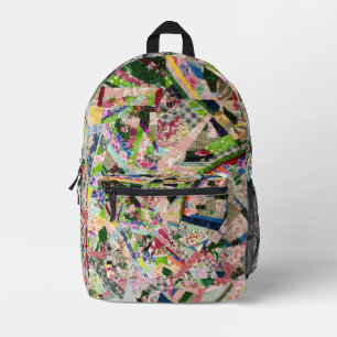 Crazy Quilt in den Frühlingsfarben Bedruckter Rucksack