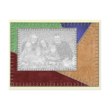 Crazy Quilt Look Foto Vorlage Postkarte