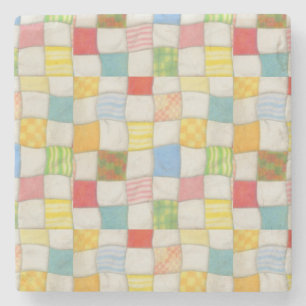 CRAZY QUILT Marmor Steino coaster Steinuntersetzer