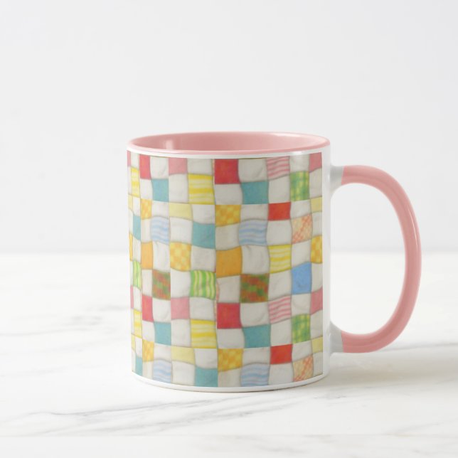CRAZY QUILT Pink Combo Mug (Droite)