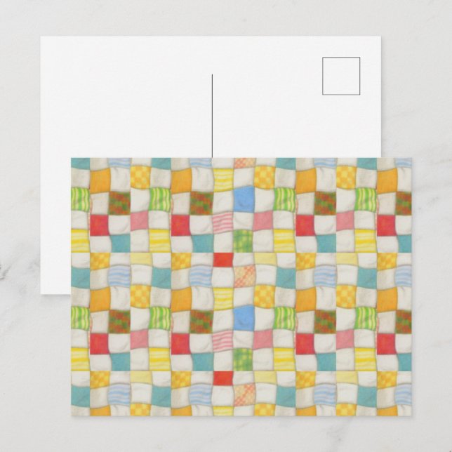 CRAZY QUILT Postkarte (Vorne/Hinten)
