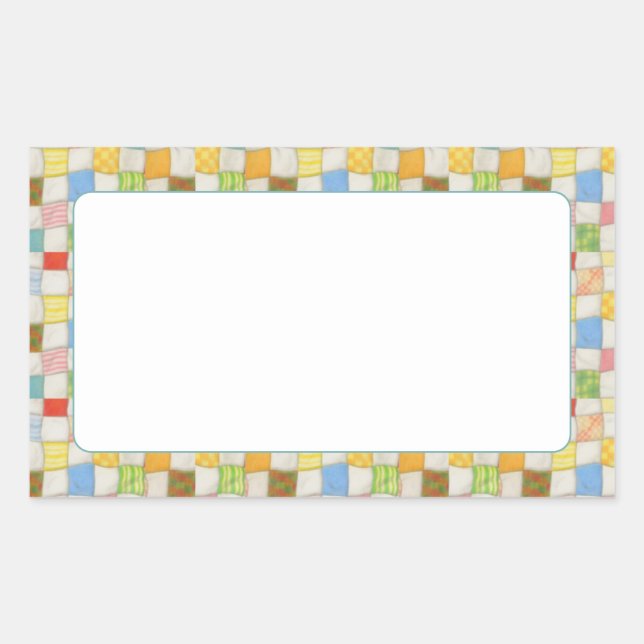 CRAZY QUILT Rectangle Matte Stickers (Vorderseite)