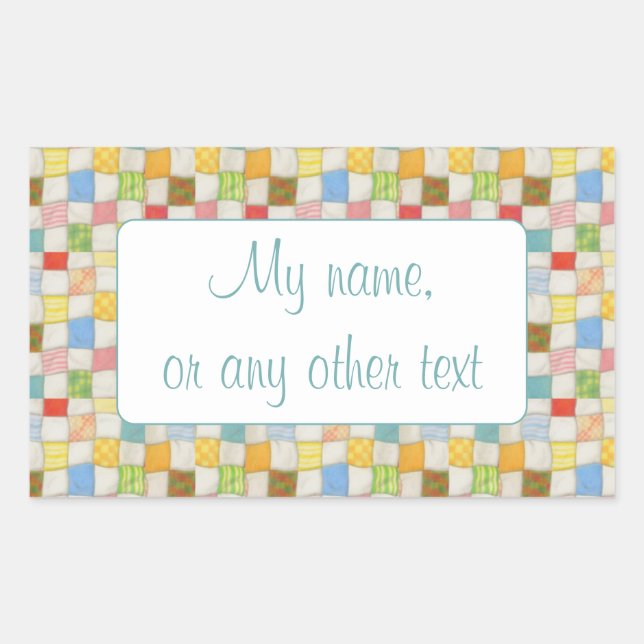CRAZY QUILT Rectangle Matte Stickers (Vorderseite)