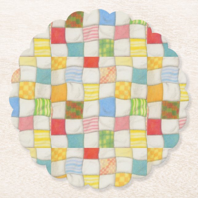 CRAZY QUILT Rund um die Untersetzer (Vorderseite)