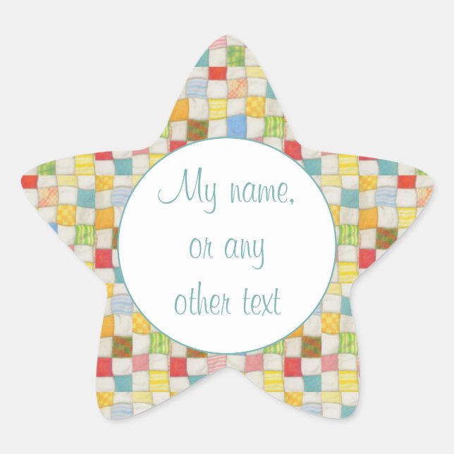 CRAZY QUILT Star Matte Stickers (Vorderseite)
