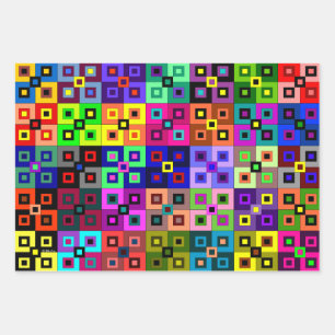 Crazy Quilt Wrapping Paper Sheets Geschenkpapier Set