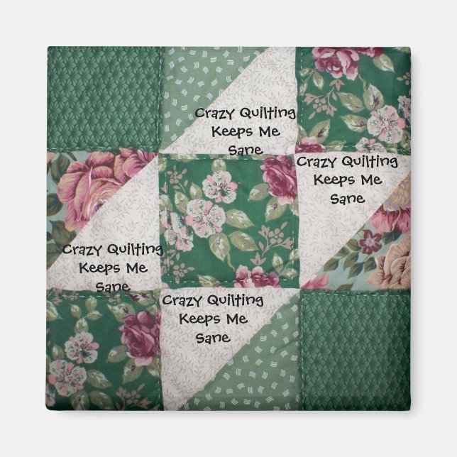 Crazy Quilting Square Magnet (Vorne)