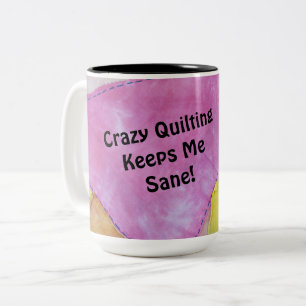 Crazy Quilting-Tasse Zweifarbige Tasse