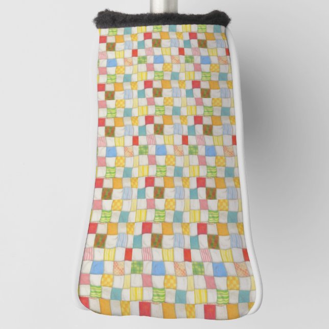CRAZY QUILY Golf Putter Cover Headcover (Rotieren 90)