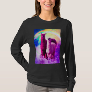 Crazy Rainbow Blade im Weltraum T-Shirt