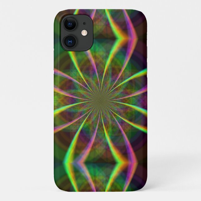Crazy Rainbow Blume One Case-Mate iPhone Hülle (Rückseite)