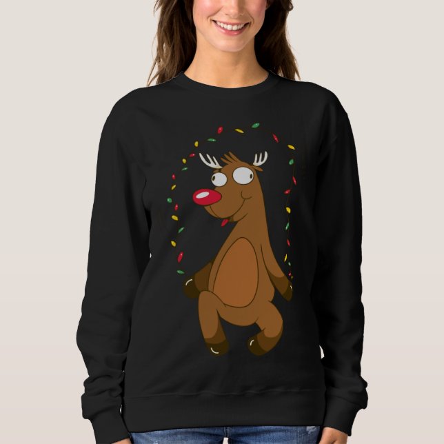 Crazy Reindeer Sweatshirt (Vorderseite)