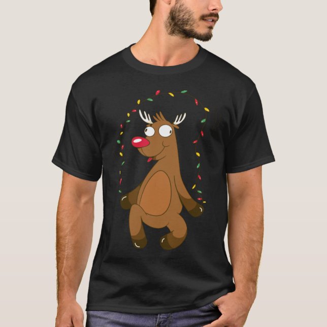 Crazy Reindeer T-Shirt (Vorderseite)