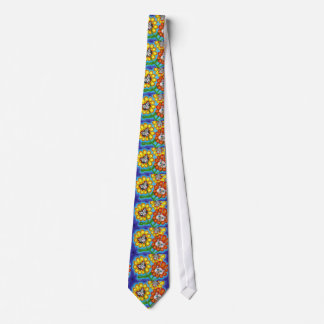 Crazy Retro Tuxedo, Siamese Cat Daisies Krawatte