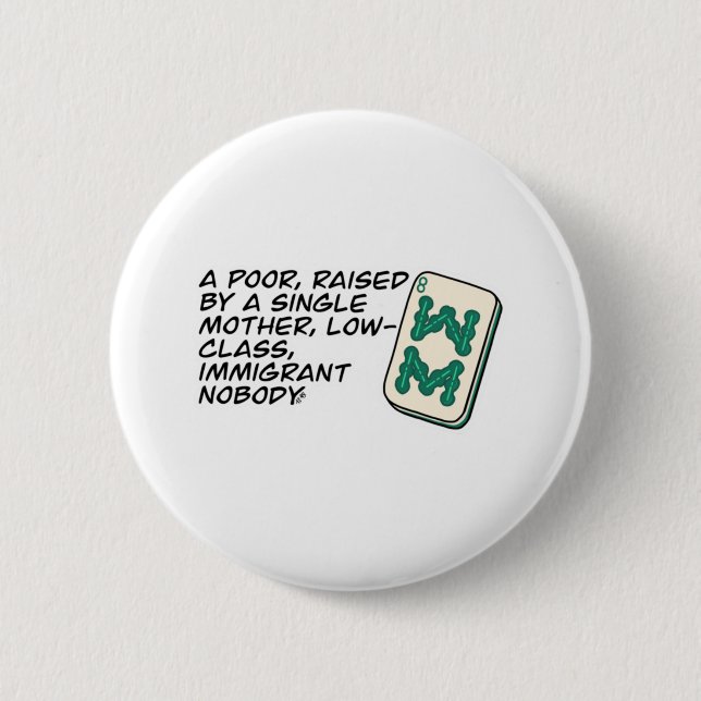 Crazy Rich Asians Mahjong Szene Zitat Classic Button (Vorderseite)