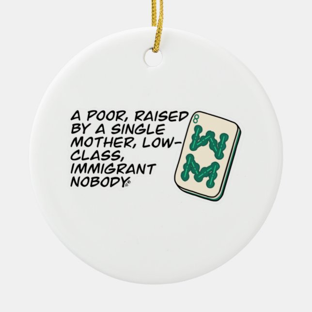 Crazy Rich Asians Mahjong Szene Zitat Classic Keramik Ornament (Vorne)