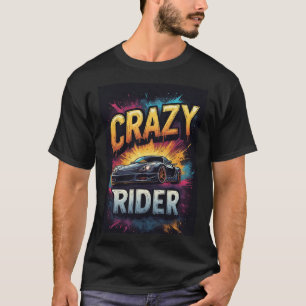 🔥 Crazy Rider Graffiti Urbane Streetwear-Ästhetik T-Shirt