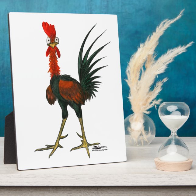 Crazy Rooster Fotoplatte (Seite)