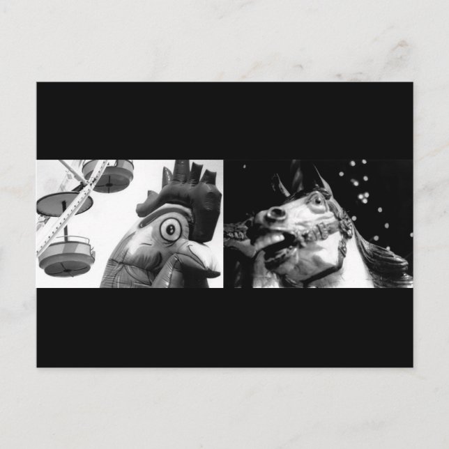 Crazy Rooster, treffen Crazy Horse Postkarte (Vorderseite)