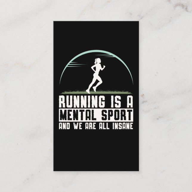 Crazy Running Ehefrau Triathlon Girl Spaß Visitenkarte (Vorderseite)