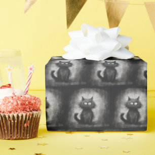 Crazy Scruffy Cat Geschenkpapier