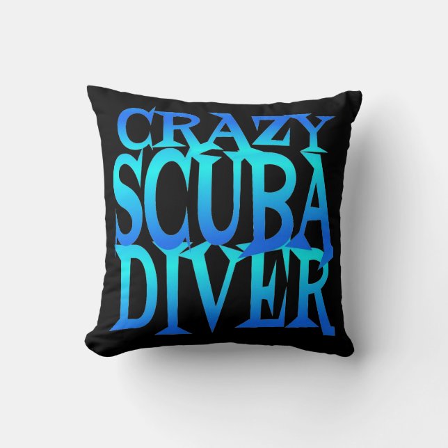 Crazy Scuba Diver Kissen (Vorderseite)