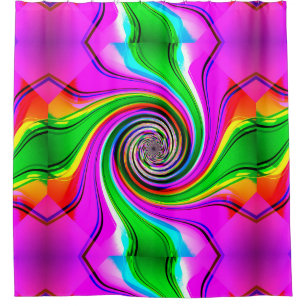 Crazy Spiral Duschvorhang