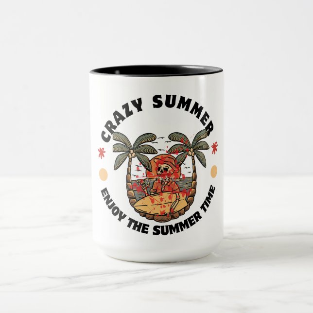 Crazy Summer Skeleton Tasse (Zentrum)