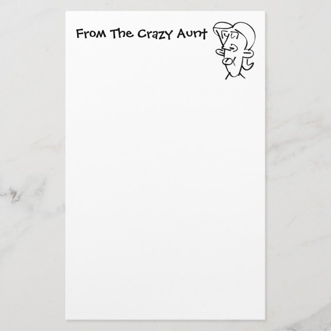 Crazy Tante Briefpapier (Vorderseite)