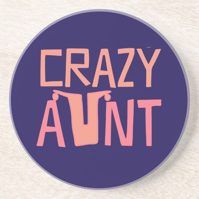 Crazy Tante Getränkeuntersetzer (Vorne)