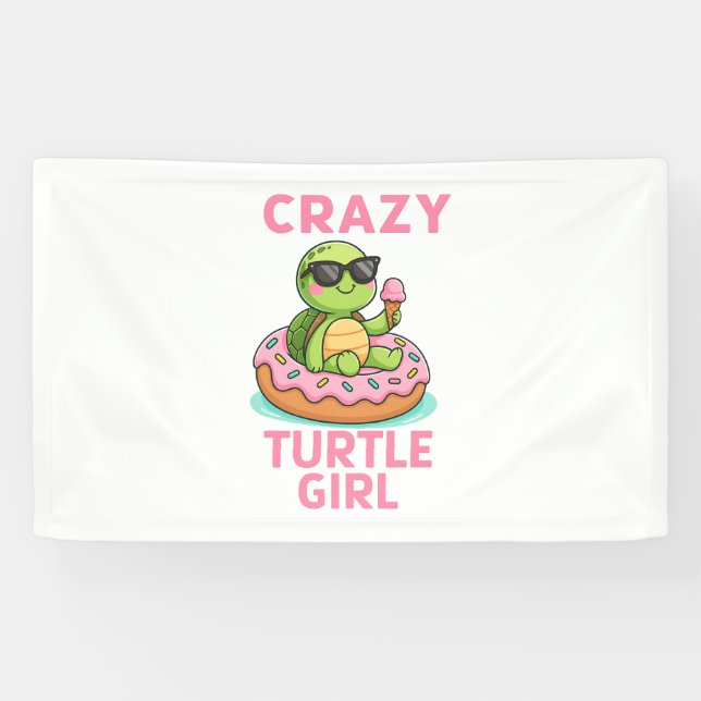 Crazy Turtle Girl Banner (Horizontal)